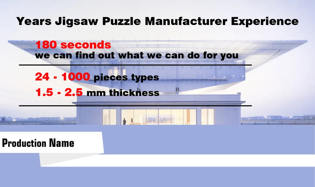 1000PCS Jigsaws. Size/Logo/Materials Can Be Customized, Fsc Certified Jigsaw Puzzles.