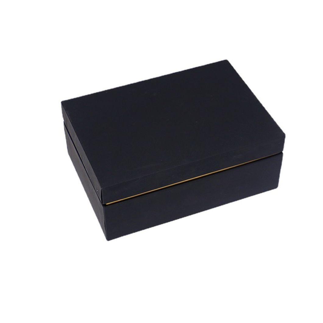 1300g Cardboard Black Cardboard Packaging Box with Custom Logo World Cover Middle Frame Gift Box