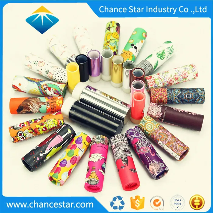 2019 New Fancy Paper Round Biodegradable Lipstick Tube