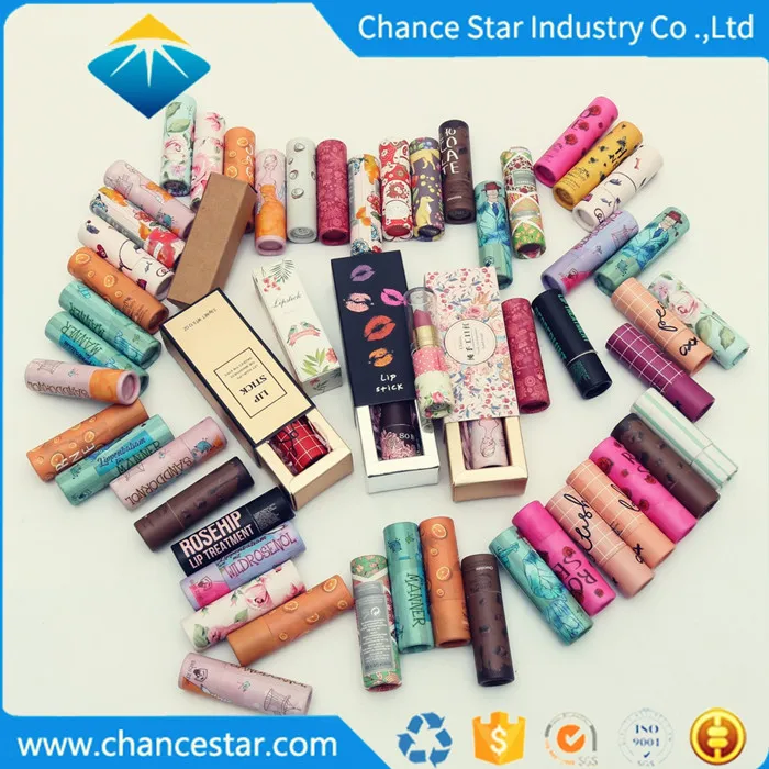 2019 New Fancy Paper Round Biodegradable Lipstick Tube