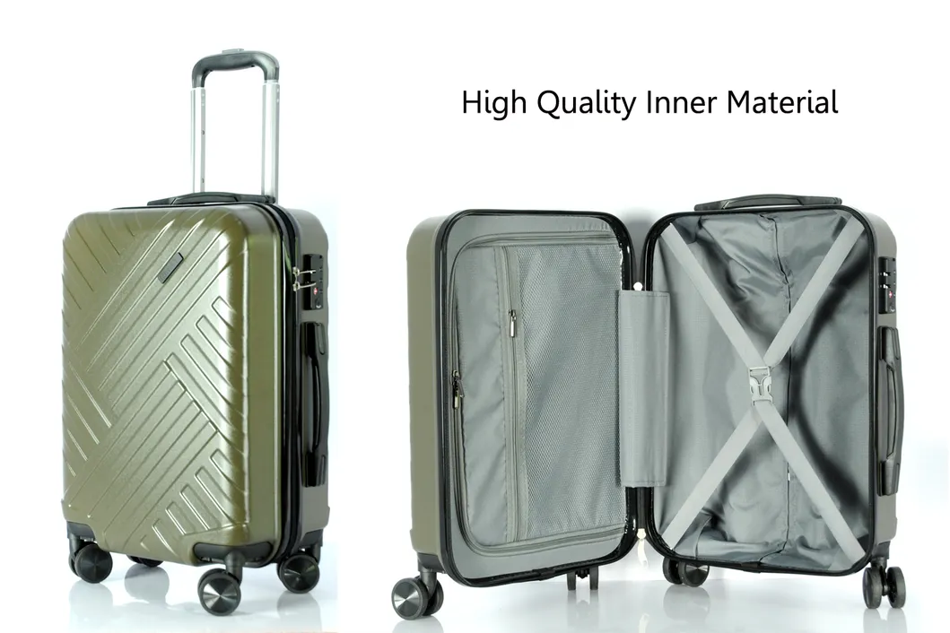 2019 New Travel Luggage ABS+PC Trolley Suitcase with Spinner Wheels