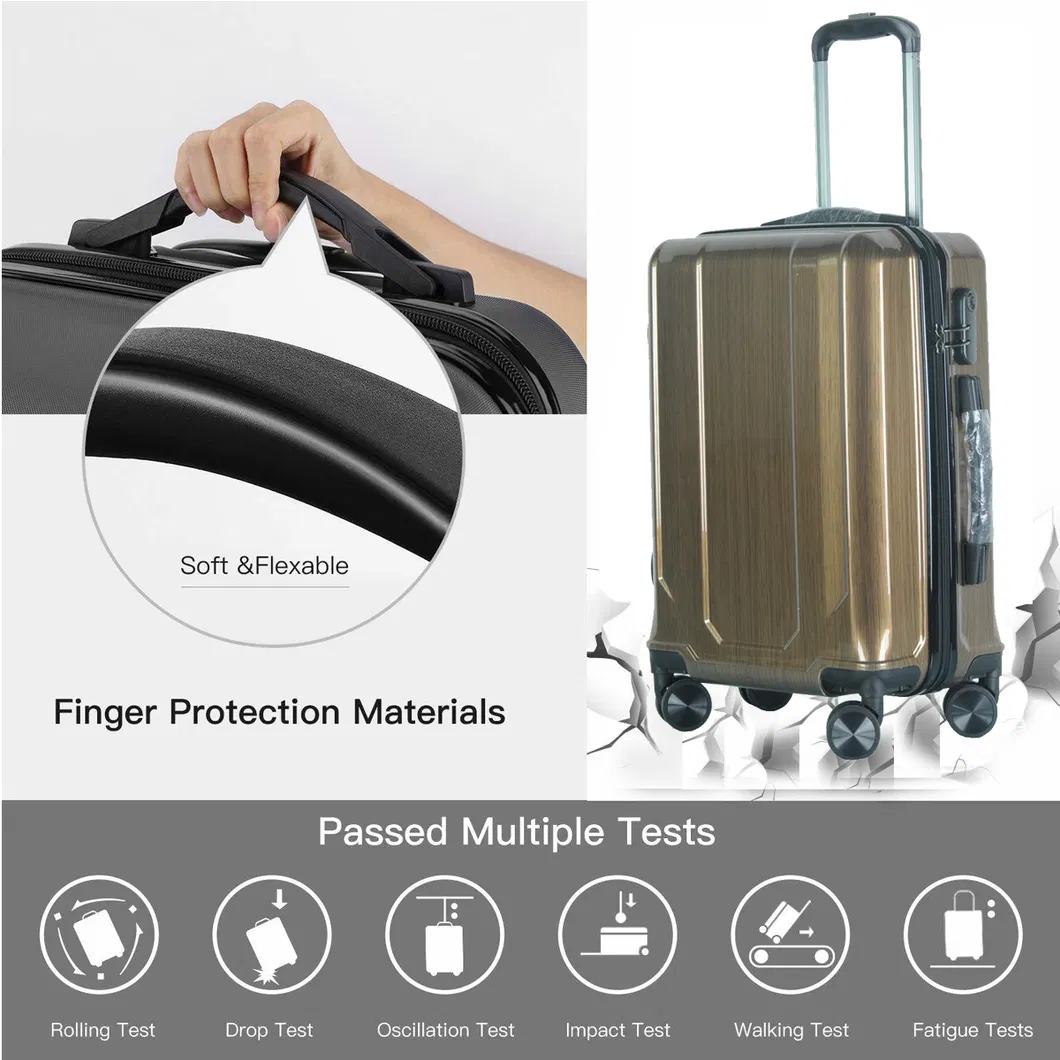 2020 Exquisite Factory Making Fashion Design Carry on PC Glossy Luggage Travel Suitcase