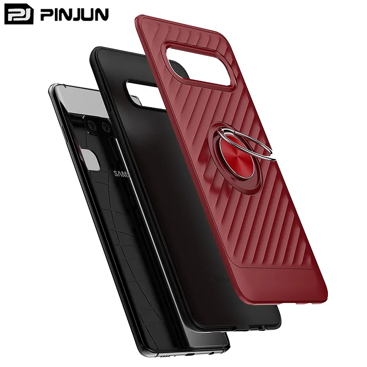 360 CD Metal Ring Phone Holder Case for Samsung Galaxy S10 S10e S10p