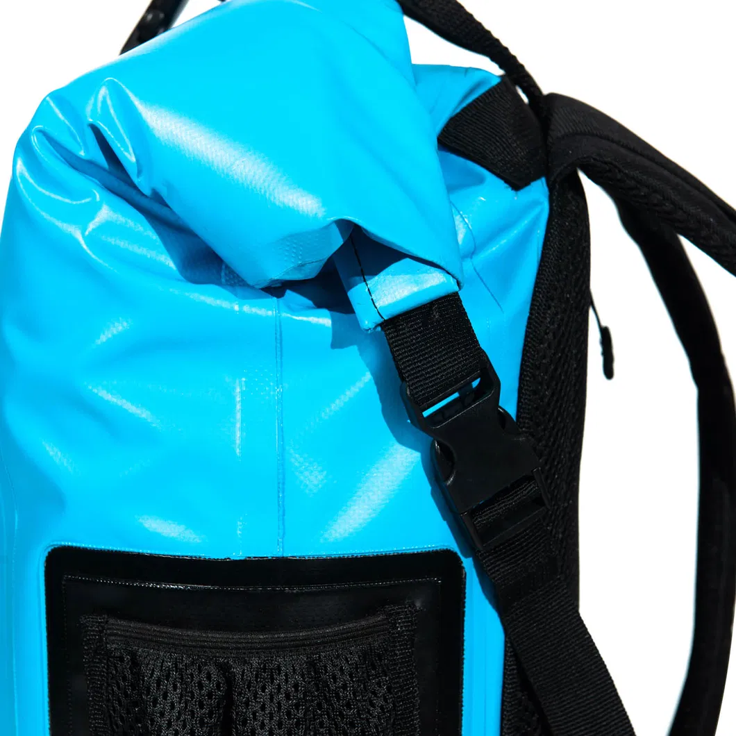 500d PVC Tarpaulin Outdoor Waterproof Bag Cooler Backpack 30L for Hiking and Camping