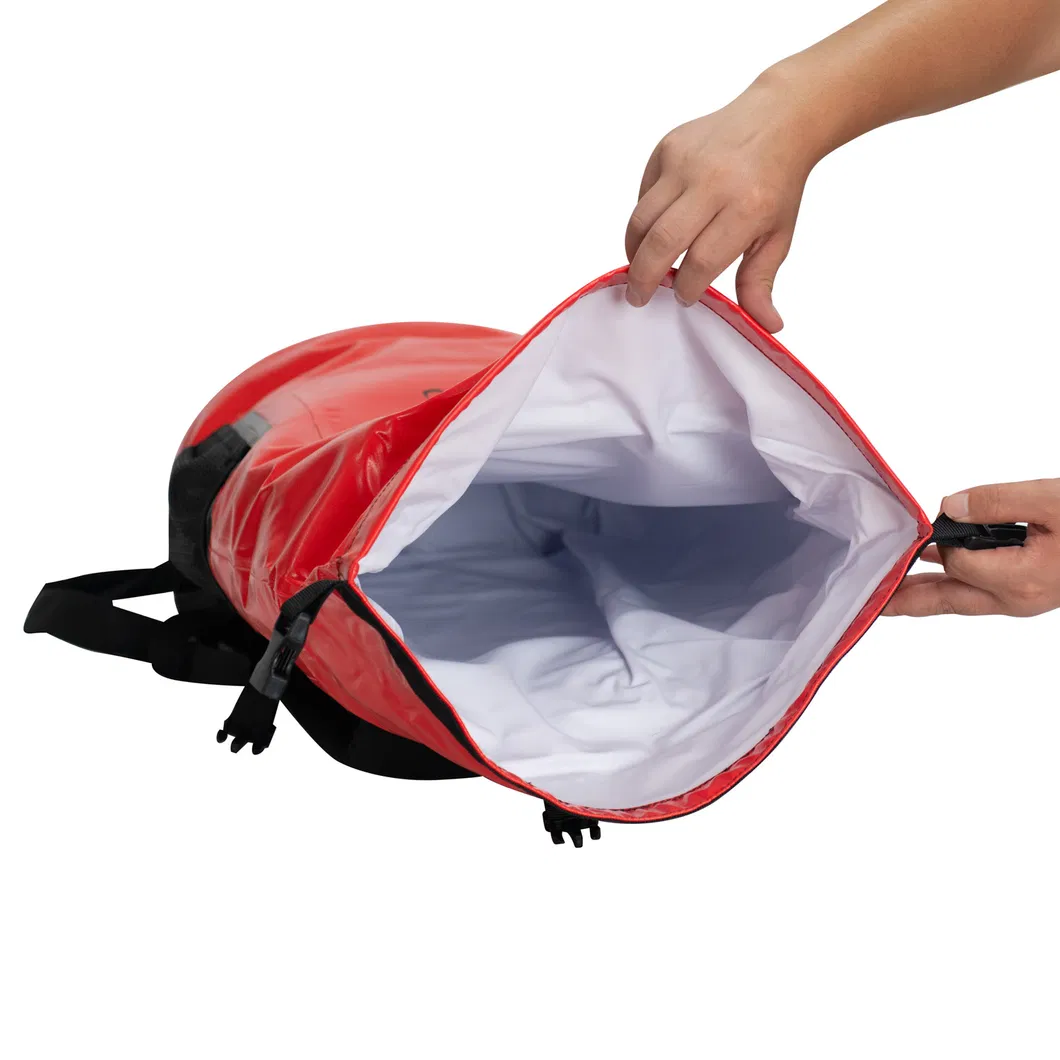 500d PVC Tarpaulin Outdoor Waterproof Bag Cooler Backpack 30L for Hiking and Camping