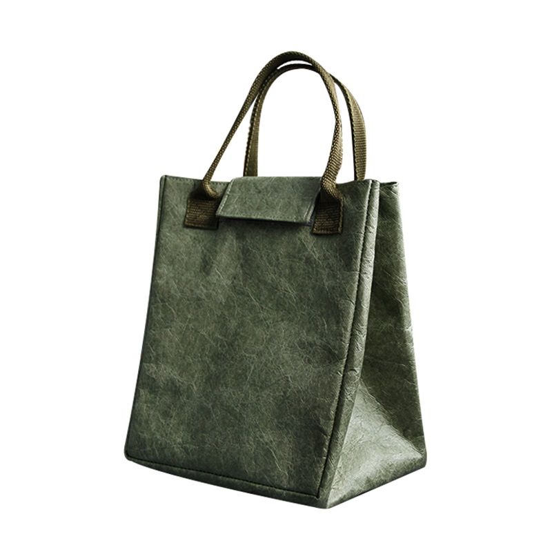 Adult Children Eco Friendly Washable Tyvek Paper Tote Lunch Bag for Office, Custom Logo Portable Lunch Box Bag