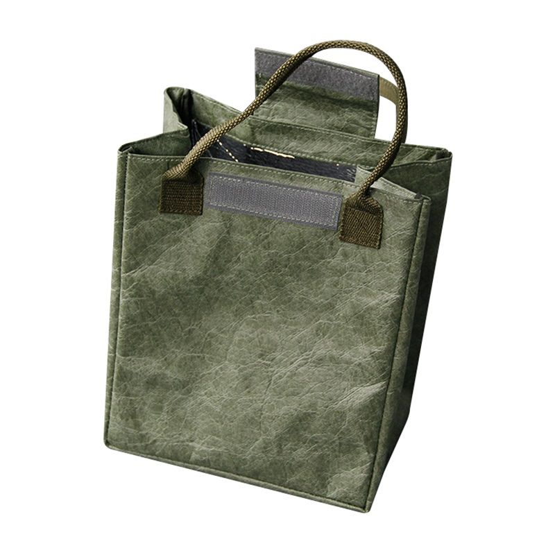 Adult Children Eco Friendly Washable Tyvek Paper Tote Lunch Bag for Office, Custom Logo Portable Lunch Box Bag