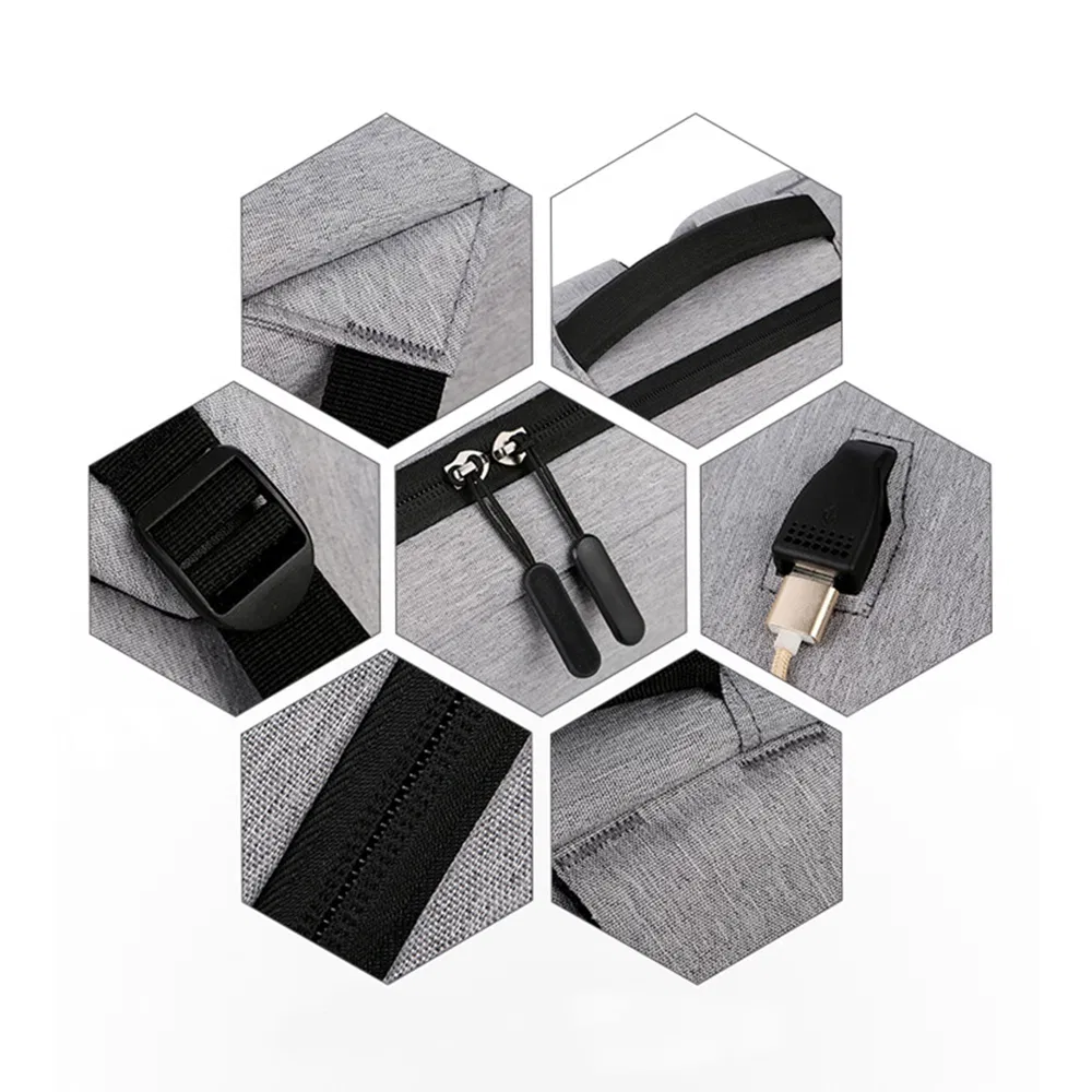 Backpack for Men and Women, School Backpack for Teens, 15.6 Inch Laptop Backpack with USB Charging Port for Business College Travel