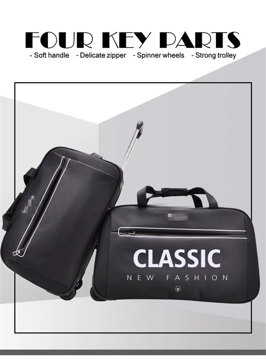 Big Capacity Luggage Bag Travel Trolley Luggage Customized Logo