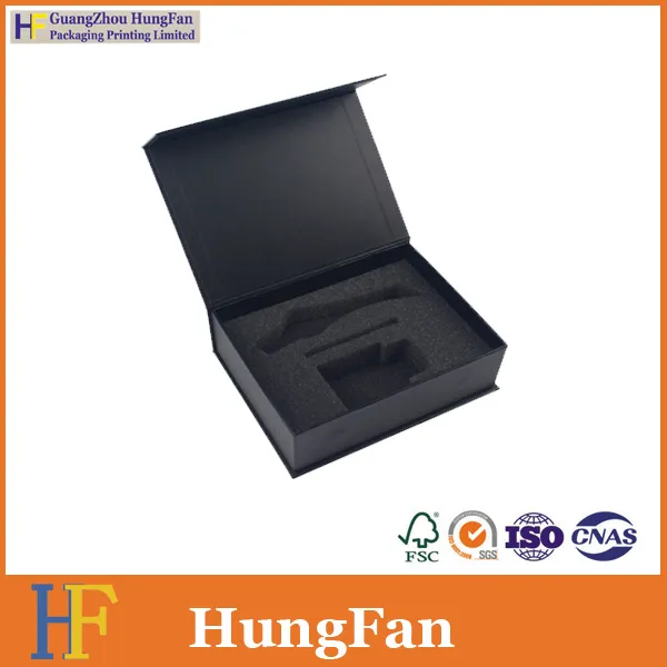 Black Cardboard Packing Storage Paper Gift Box with Insert