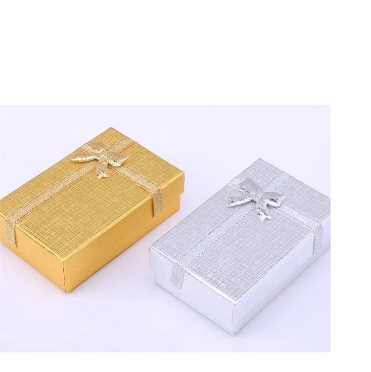 BSCI Disney Certified Factory Custom Gold and Silver Pearl Paper Ring Ear Ding Necklace Jewelry Box Paper Box