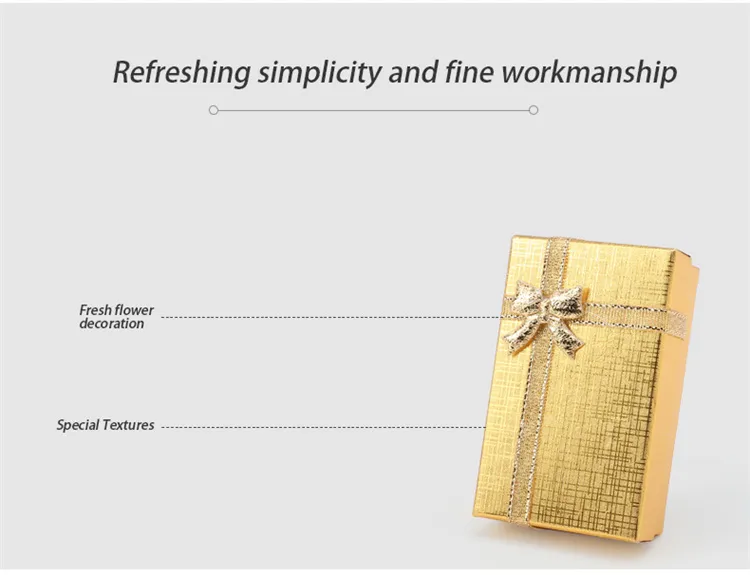 BSCI Disney Certified Factory Custom Gold and Silver Pearl Paper Ring Ear Ding Necklace Jewelry Box Paper Box