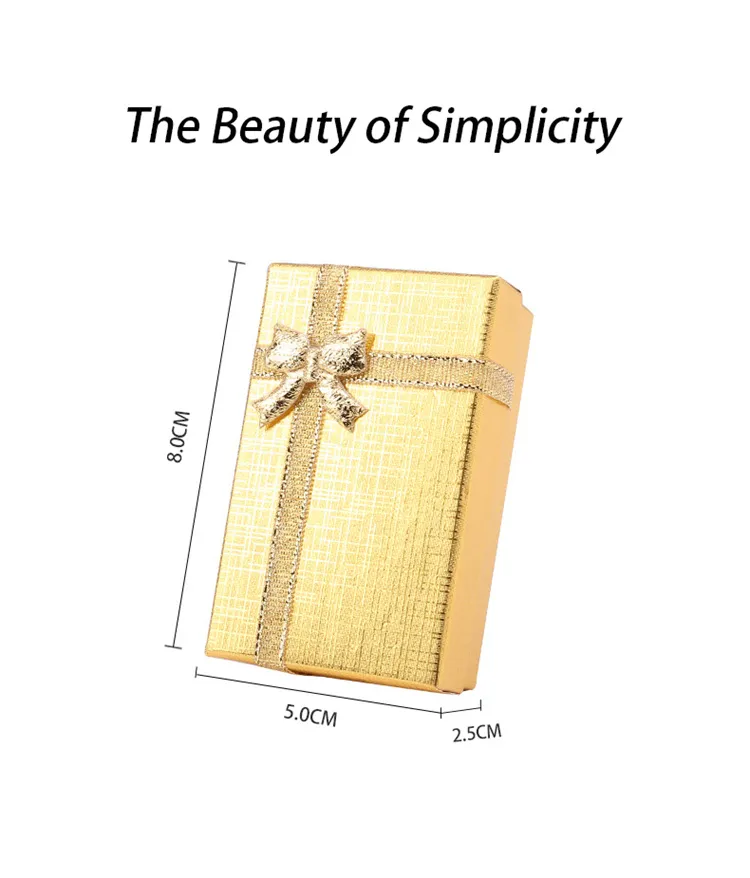 BSCI Disney Certified Factory Custom Gold and Silver Pearl Paper Ring Ear Ding Necklace Jewelry Box Paper Box