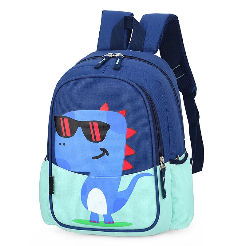 Children′s Bag New Nylon Backpack Cartoon Dinosaur Kindergarten Backpack Customized