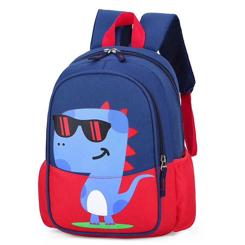 Children′s Bag New Nylon Backpack Cartoon Dinosaur Kindergarten Backpack Customized