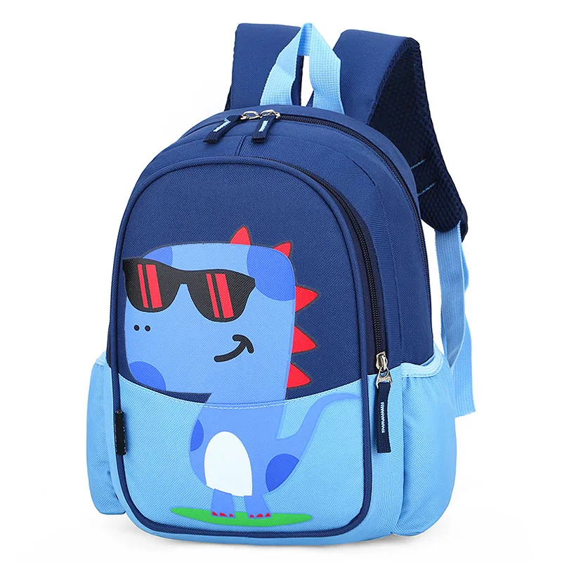 Children′s Bag New Nylon Backpack Cartoon Dinosaur Kindergarten Backpack Customized