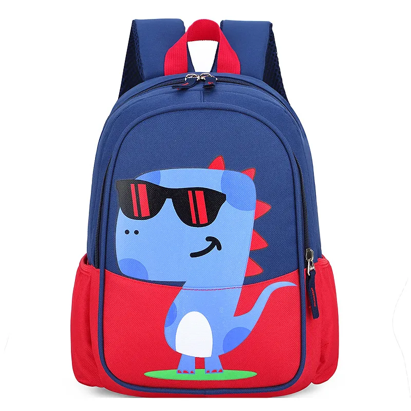 Children′s Bag New Nylon Backpack Cartoon Dinosaur Kindergarten Backpack Customized