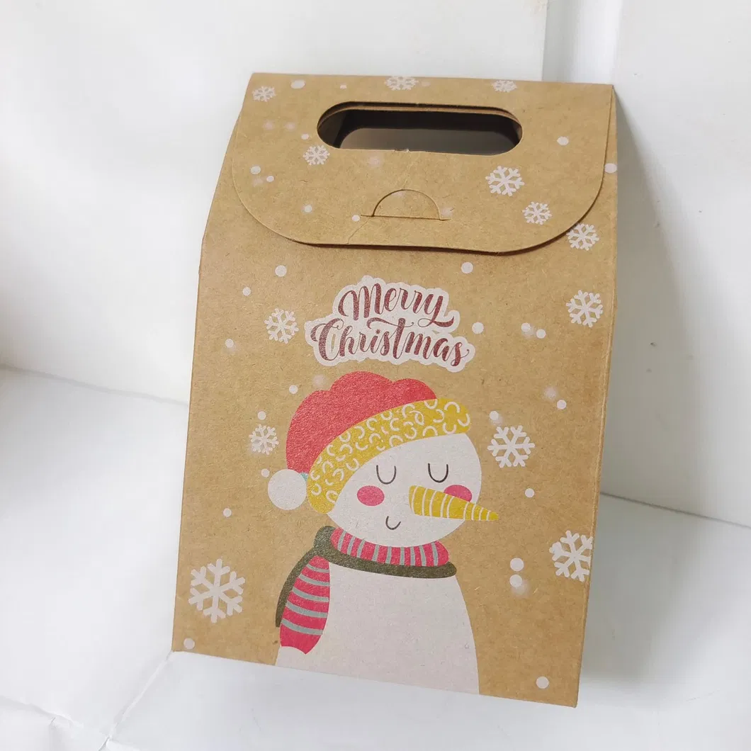 Christmas Candy Apple Gift Packaging Box Folding Small Fancy Carton Paper