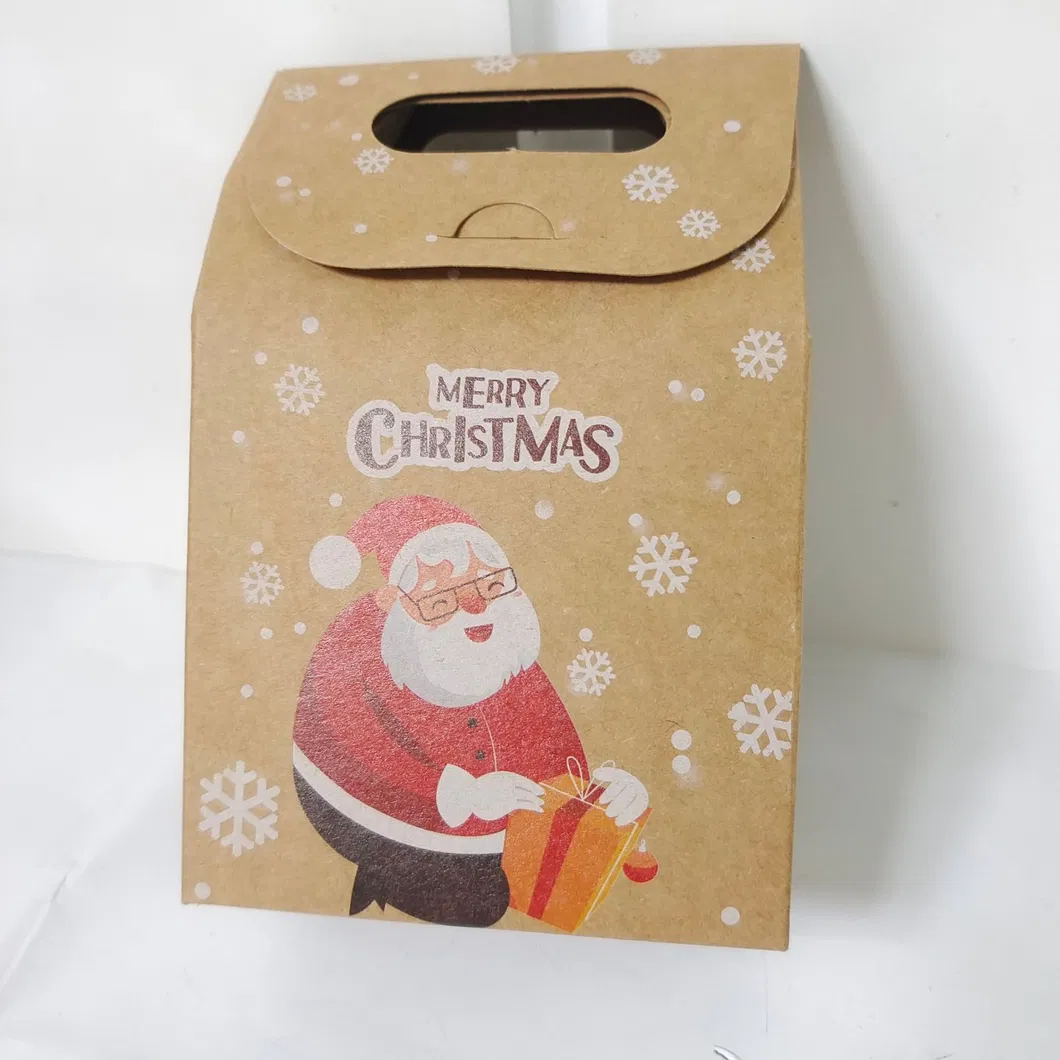 Christmas Candy Apple Gift Packaging Box Folding Small Fancy Carton Paper