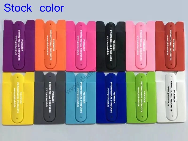 Custom Adhesive 3m Sticky Mobile Phone Cellphone Smart Silicone Card Holder