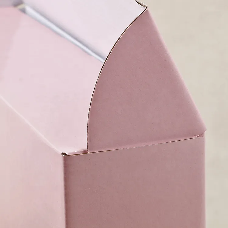 Custom Card Corrugated Paper Box Recycled Colored Gift Boxes Shipping Cloth Pink Mailer Boxes