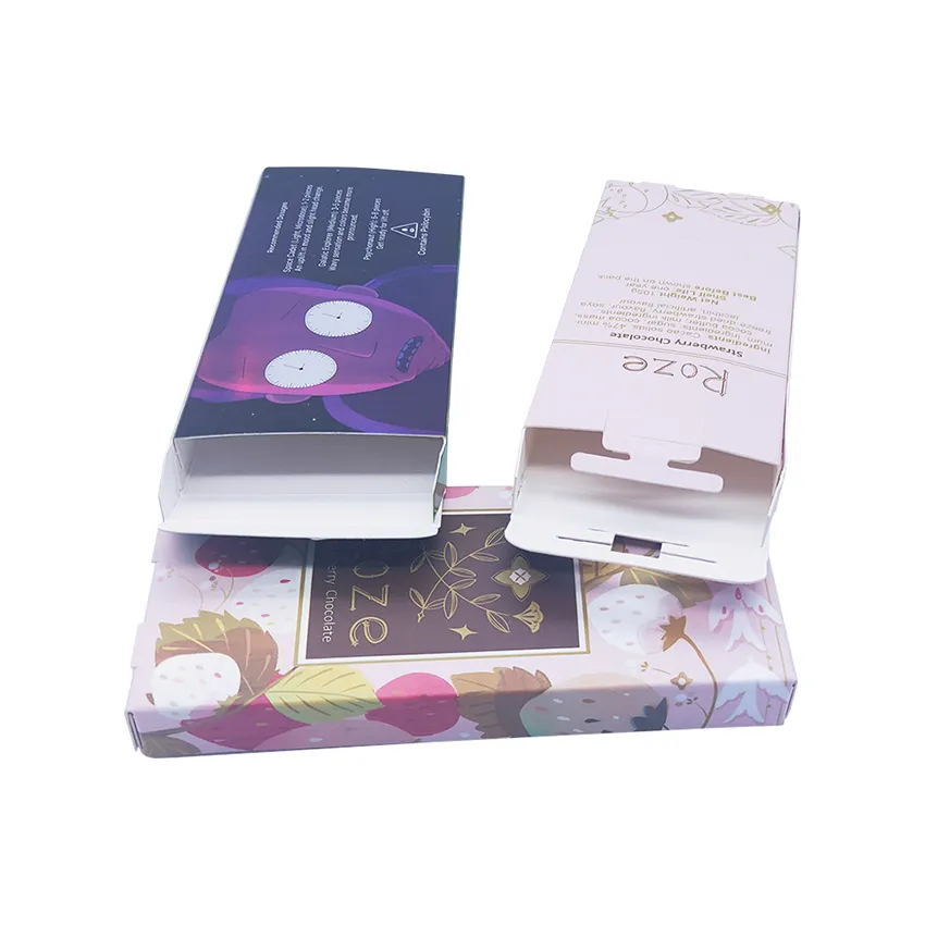 Custom Eco Friendly Recycle Paper Cbd Extractive Chocolate Bar Packaging Boxes Private Label Mini Flat Bars Child Resistant Box