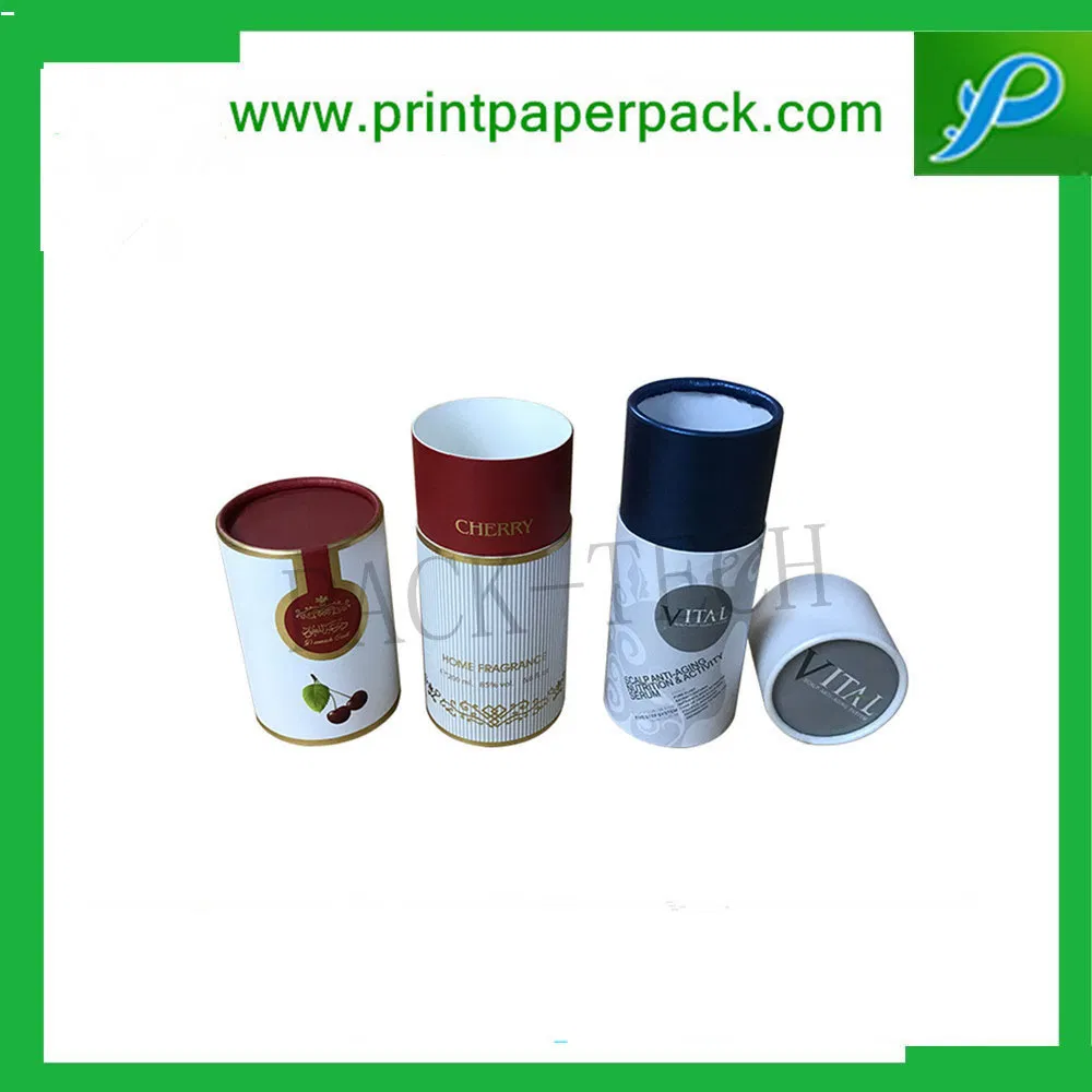 Custom Exquisite Cylinder Paper Box for Food / Health Care / Cosmetic Products Packaging