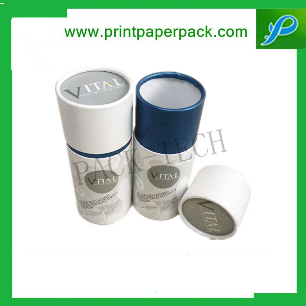 Custom Exquisite Cylinder Paper Box for Food / Health Care / Cosmetic Products Packaging