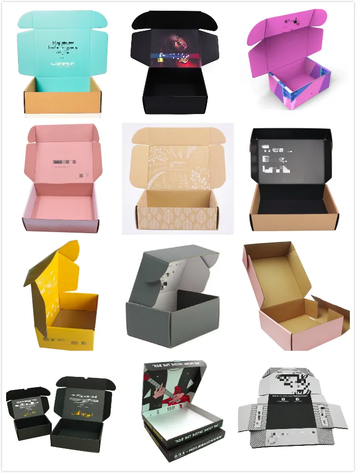 Custom Foldable Corrugated Cardboard Cosmetic Flower Shoes Wine Clothing Wig Perfume Food Shipping Mailer Mailing Carton Gift Packaging Box