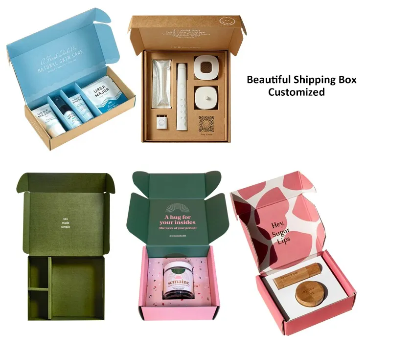 Custom Foldable Corrugated Cardboard Cosmetic Flower Shoes Wine Clothing Wig Perfume Food Shipping Mailer Mailing Carton Gift Packaging Box