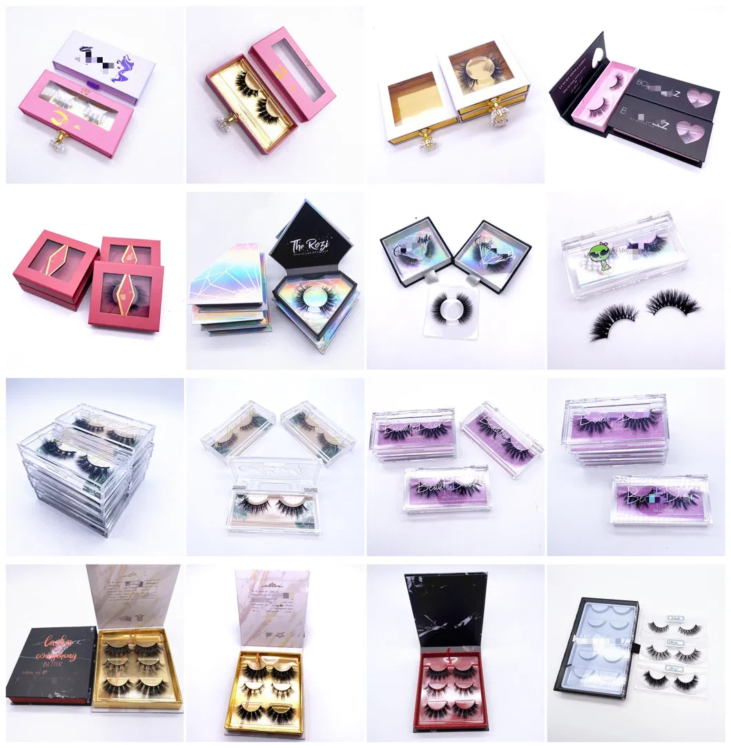 Custom Logo Glitter Diamond Round Empty 25mm 3D 5D Lashes Boxes Dramatic Siberian Eyelashes Packaging