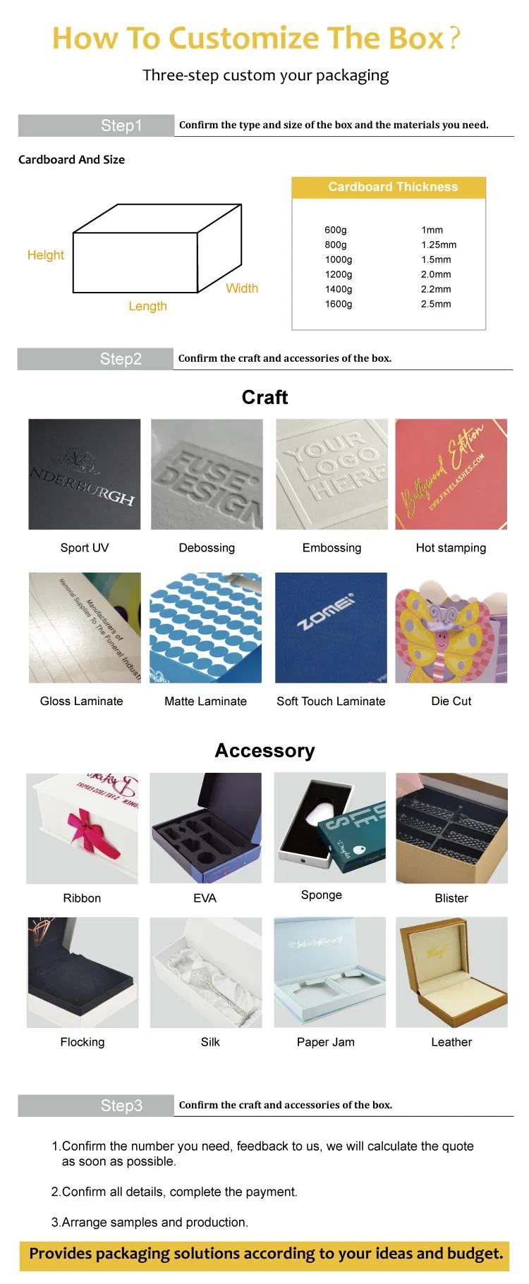 Custom Printed Packaging Luxury Jewelry Gift Black Corrugated Mailer