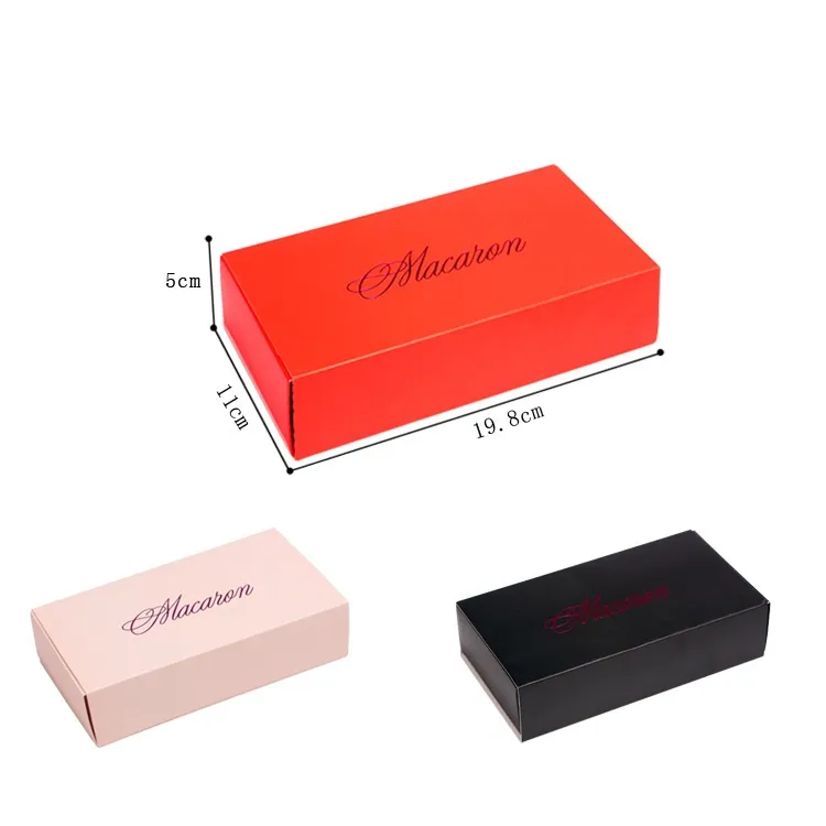 Custom Printed Paper Cardboard Macaroon Packing Food Box