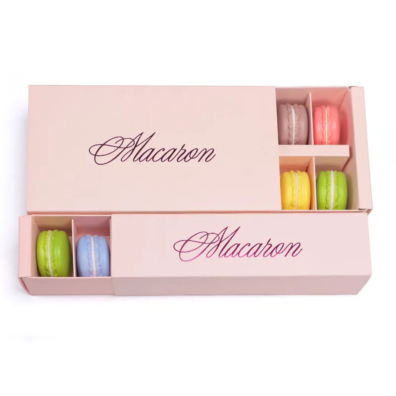 Custom Printed Paper Cardboard Macaroon Packing Food Box