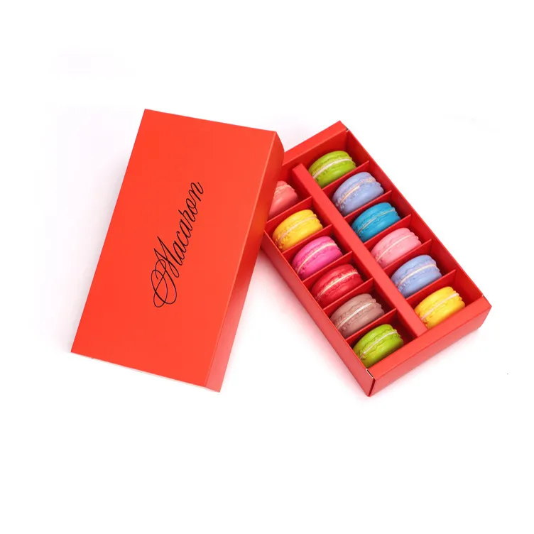 Custom Printed Paper Cardboard Macaroon Packing Food Box