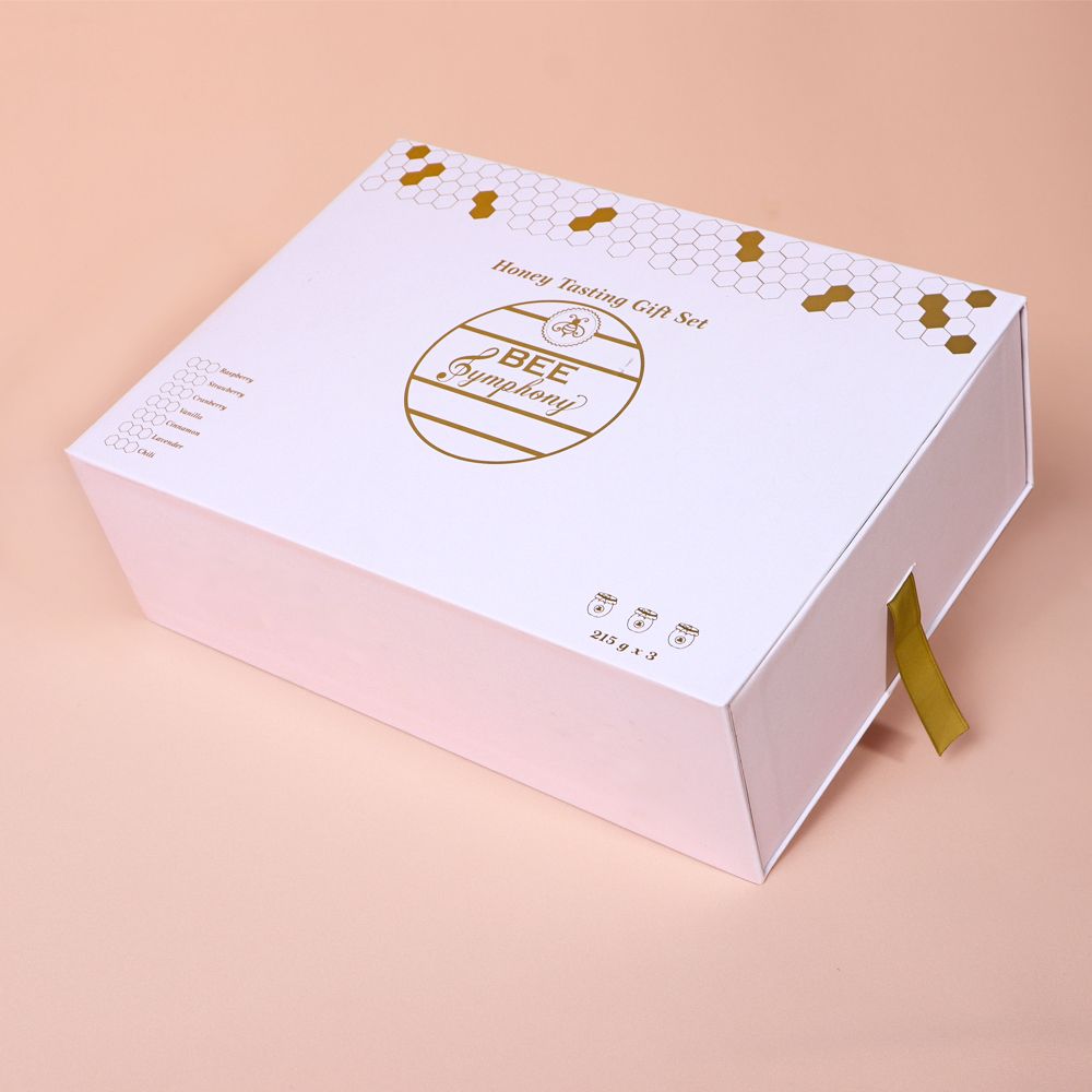 Custom Printed Sliding Type Honey Bottle Packaging Paper Drawer Gift Box for Health Care Products