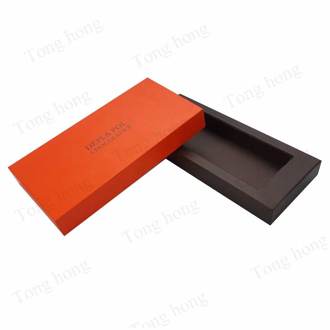 Custom The Hot Sale in The Middle East Orange and Brown Chocolate Drawer Paper Packaging Box