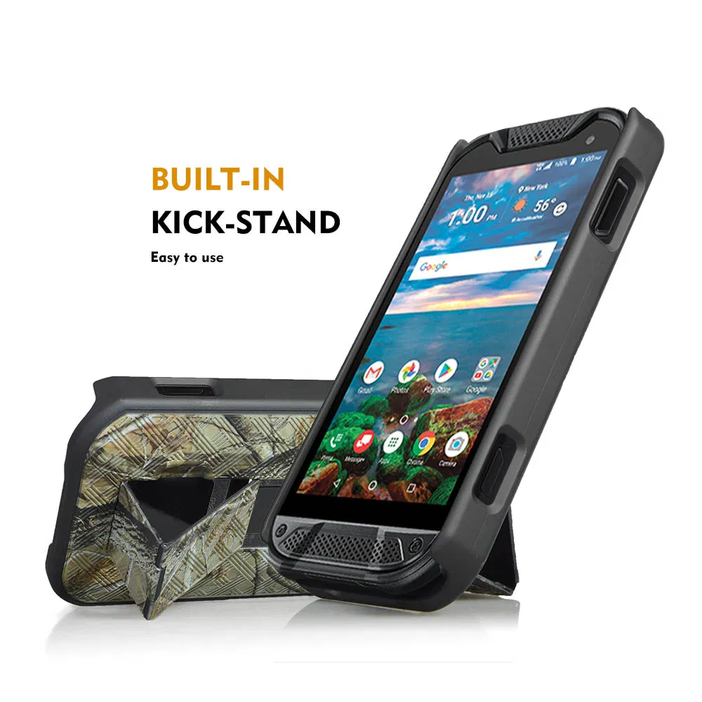 Customised Design Clip Kickstand Holster Case Camouflage Tree Camo Cover Phone Case for Kyocera Duraforce PRO 2 E6900 E6910