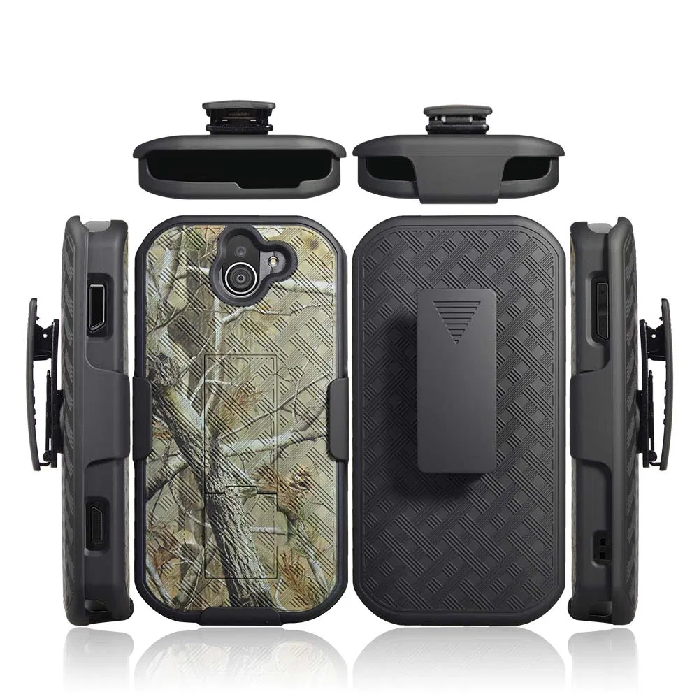 Customised Design Clip Kickstand Holster Case Camouflage Tree Camo Cover Phone Case for Kyocera Duraforce PRO 2 E6900 E6910