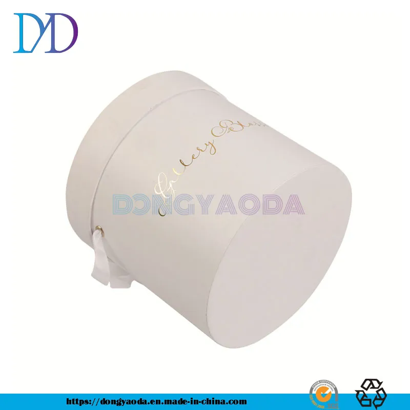 Customized Flower Packaging Box Mini Hug Bucket Round Flower Box