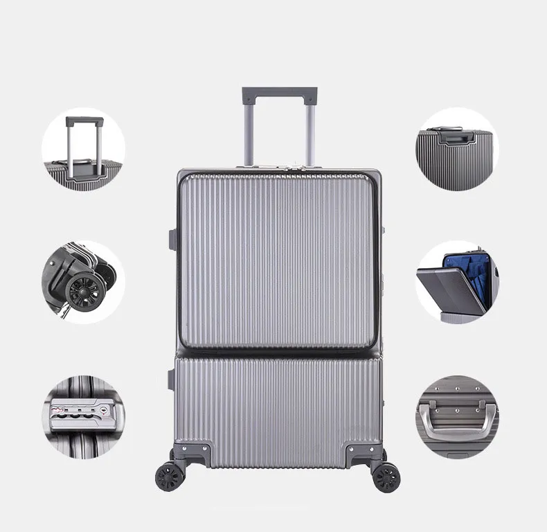 Customized Logo Student Luggage Suitcase ABS Wear-Resistant Trolley Case Universal Wheel Password Box