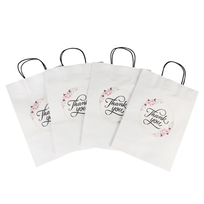 Customized Shopping Bags Paper Twisted Carrier Paper Color Recycle Handle Bag