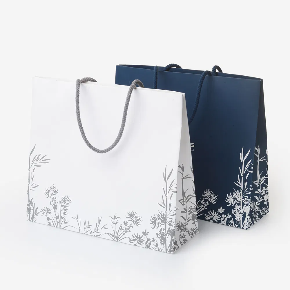 Customized Shopping Bags Paper Twisted Carrier Paper Color Recycle Handle Bag