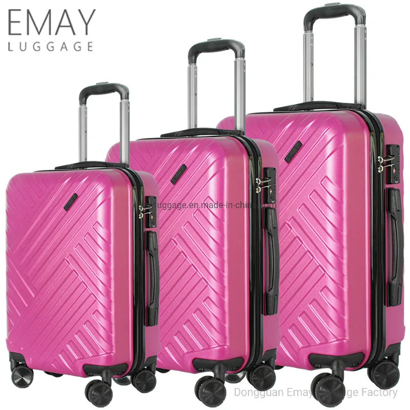 Dongguan New Design Businese Carry on ABS 3PCS Hard Luggage Travel Suitcase Set