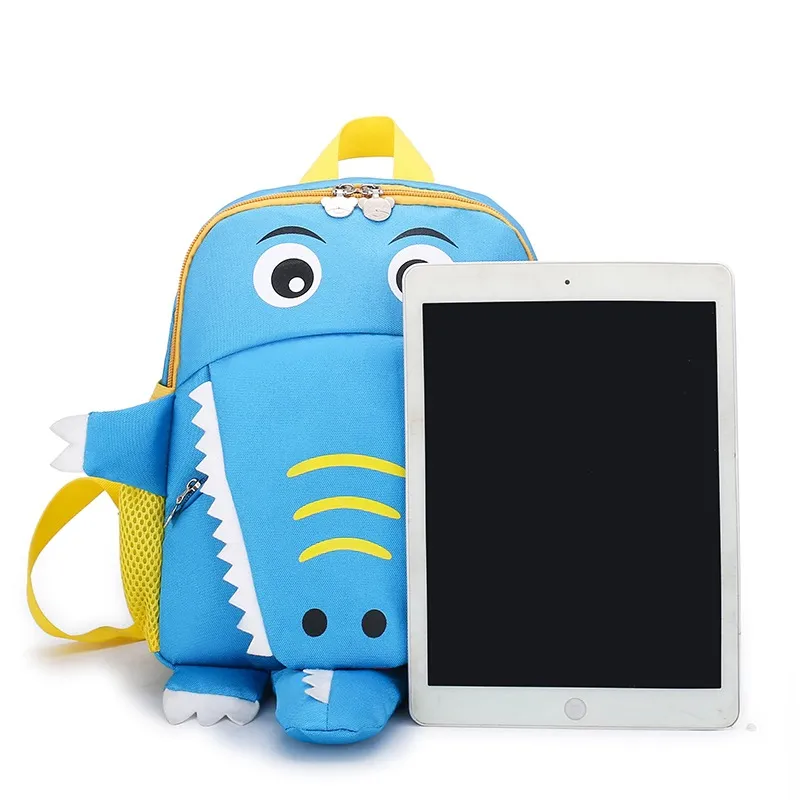 Eco-Friendly Pupil Cartoon 3D School Backpack Child Zoo Animal Kid Anti Loss Toddler Kindergarten School Bag