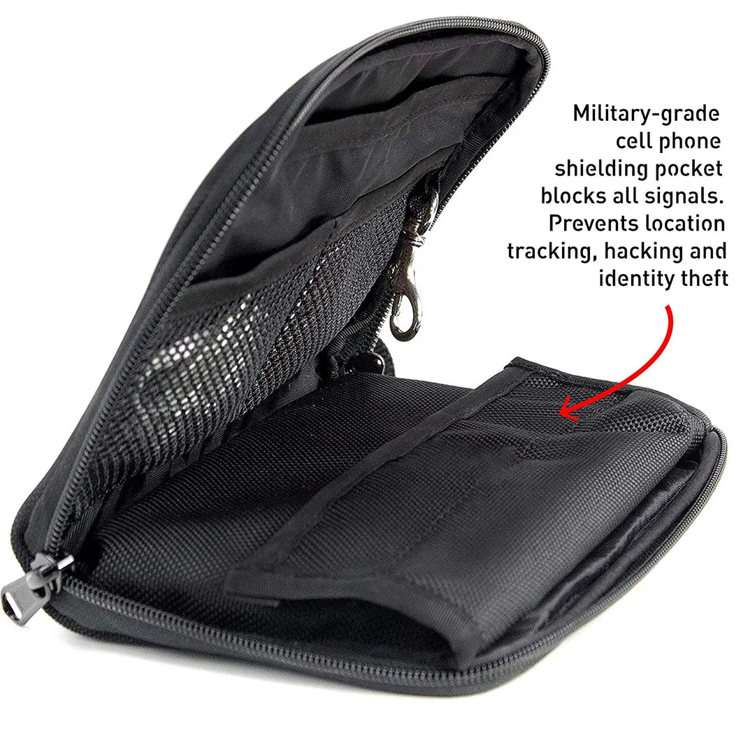 Emf Protection Bag Multi-Functional Travel Faraday Phone Bag Anti-Spying Faraday Cage Bag