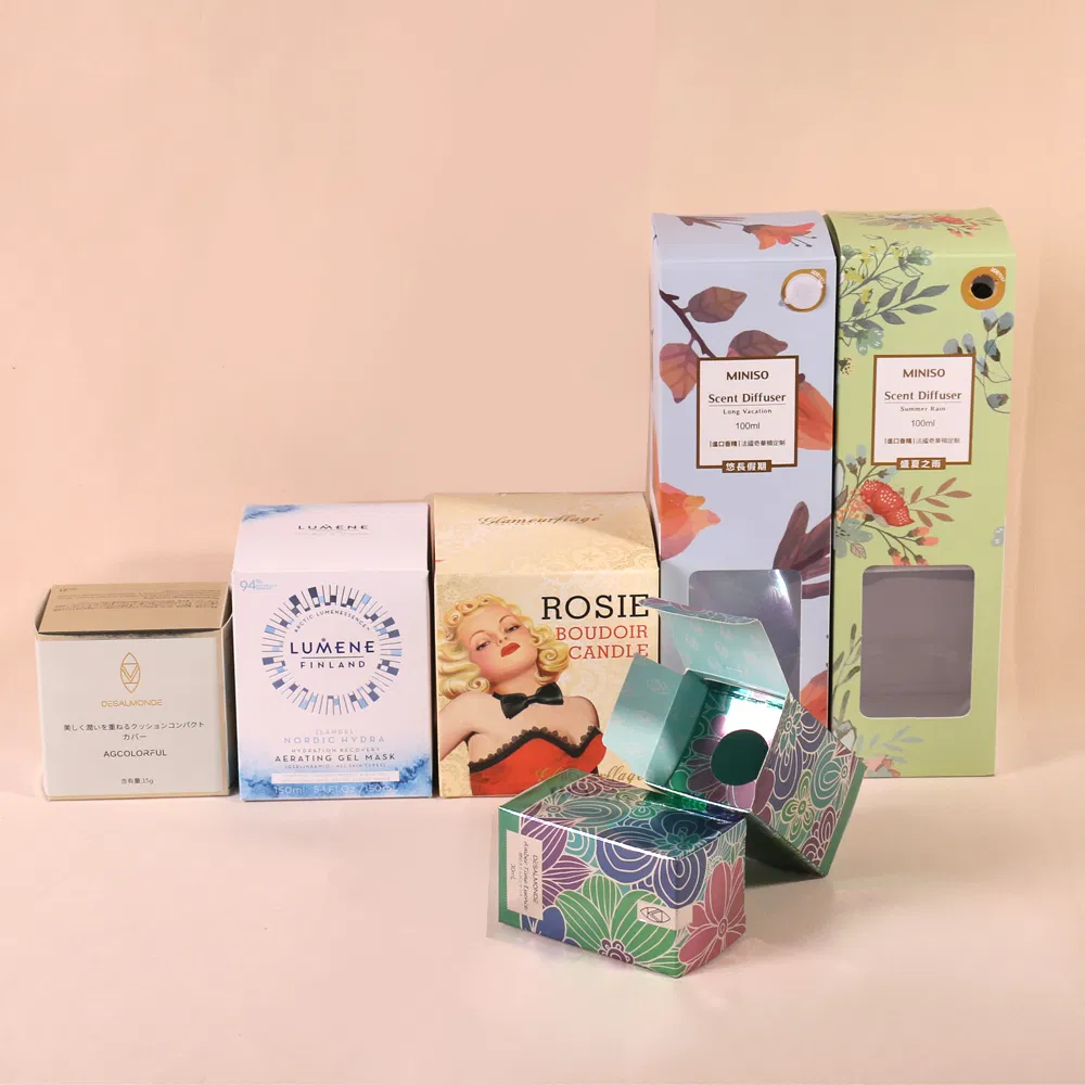 Fancy Color Printed Simple Craft Cosmetic Packaging Paper Packing Box