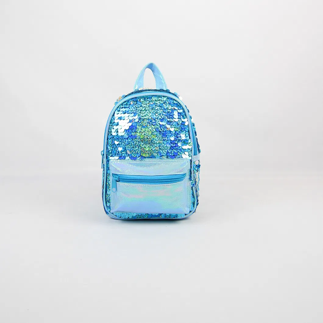 Fashion New Trendy Girls School Bag Kids Glitter Sequins Reversible Backpack