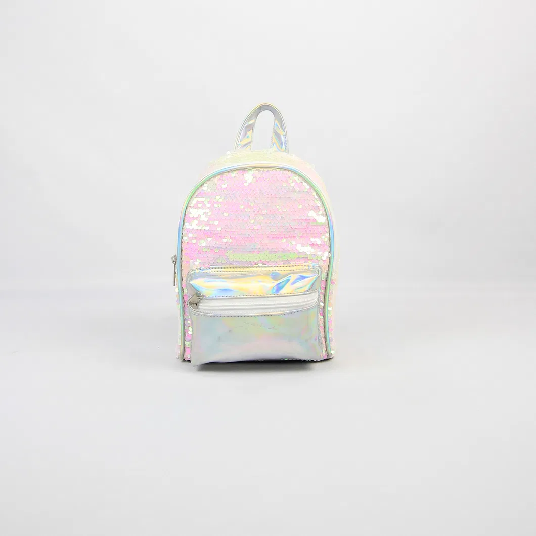 Fashion New Trendy Girls School Bag Kids Glitter Sequins Reversible Backpack