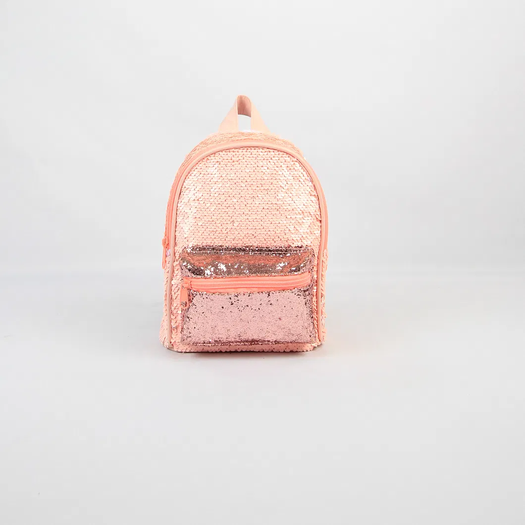 Fashion New Trendy Girls School Bag Kids Glitter Sequins Reversible Backpack